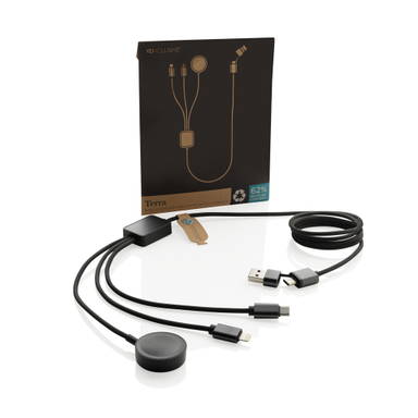 Terra RCS rPET 6-in-1 oplaadkabel met iWatch lader