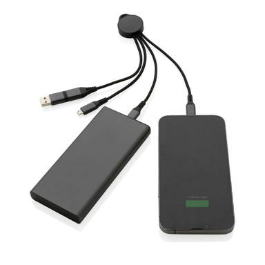 Terra RCS recycled aluminium 6-in-1 oplaadkabel