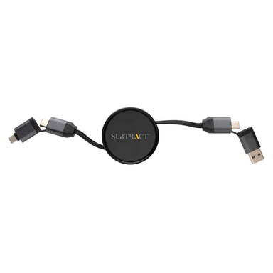 Terra RCS gerecycled aluminium uittrekbare 6-in-1-kabel
