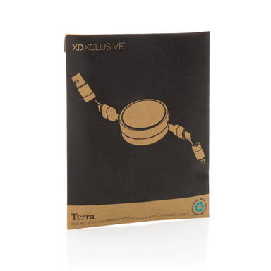 Terra RCS gerecycled aluminium uittrekbare 6-in-1-kabel