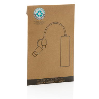 RCS gerecyclede plastic USB-hub met dual input