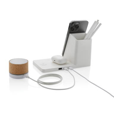 Ontario RCS gerecycled plastic & bamboe 15W 3 in 1 lader