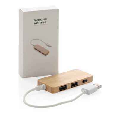 Bamboe hub met type C