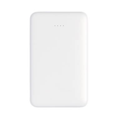 5.000 mAh zakformaat powerbank met geïntegreerde kabels