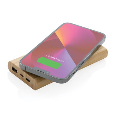 Bamboe 8.000 mAh 5W draadloze powerbank