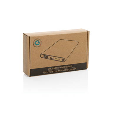 RCS gerecycled plastic/alu 4000 mah powerbank met type C