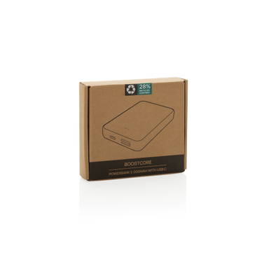 Boostcore RCS recycled plastic powerbank 5.000mAh met USB C