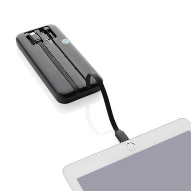 Turbopack RCS rplastic powerbank 10.000 ingebouwde kabels