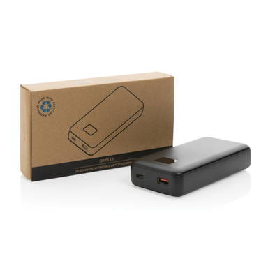 Gridley RCS gerecycled plastic 20000 65W laptop powerbank