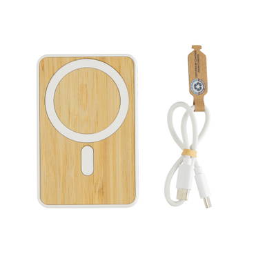 Zen RCS rplastic 5000 mah 5W magnetische bamboe powerbank