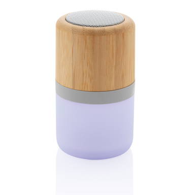 Draadloze bamboe 3W speaker met sfeerlicht