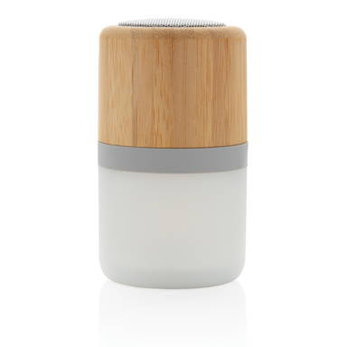 Draadloze bamboe 3W speaker met sfeerlicht