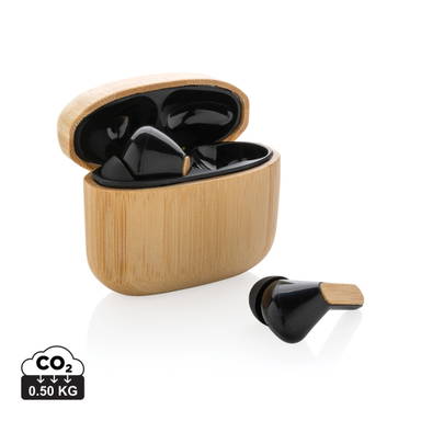 RCS gerecycled plastic & bamboe case TWS-oordoppen