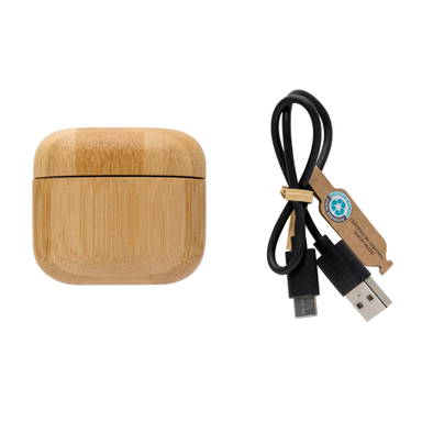 RCS gerecycled plastic & bamboe case TWS-oordoppen