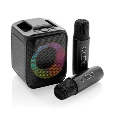 Singvibe RCS gerecycled plastic karaokeset met 2 microfoons