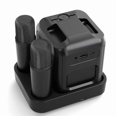 Singvibe RCS gerecycled plastic karaokeset met 2 microfoons