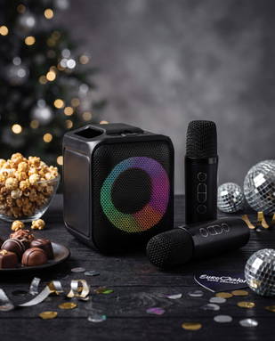 Singvibe RCS gerecycled plastic karaokeset met 2 microfoons