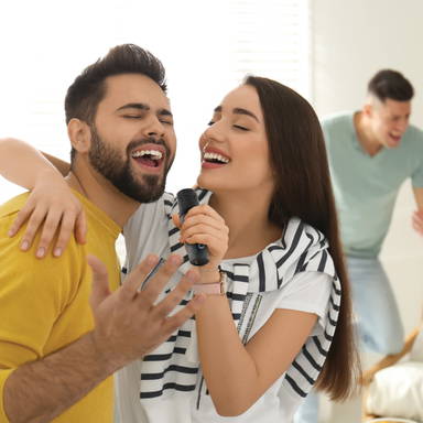 Singvibe RCS gerecycled plastic karaokeset met 2 microfoons