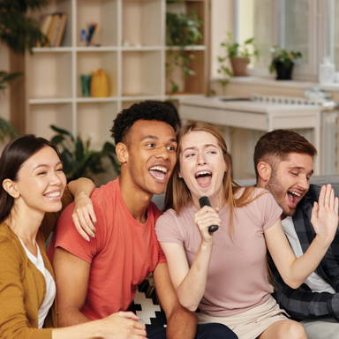 Singvibe RCS gerecycled plastic karaokeset met 2 microfoons