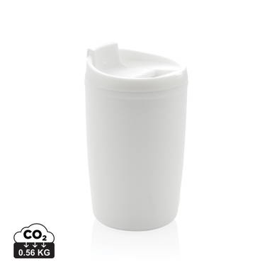 GRS gerecycled PP beker met klapdeksel