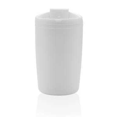 GRS gerecycled PP beker met klapdeksel
