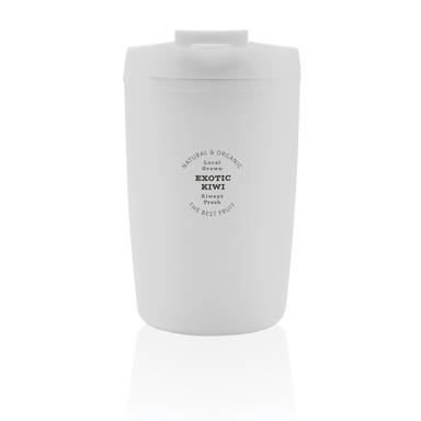 GRS gerecycled PP beker met klapdeksel