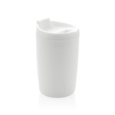 GRS gerecycled PP beker met klapdeksel