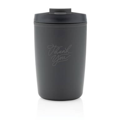 GRS gerecycled PP beker met klapdeksel