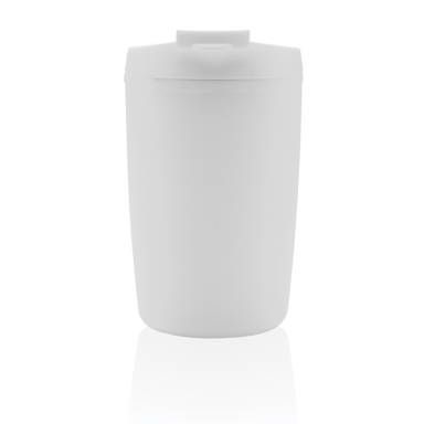 GRS gerecycled PP beker met klapdeksel