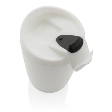 GRS gerecycled PP beker met klapdeksel