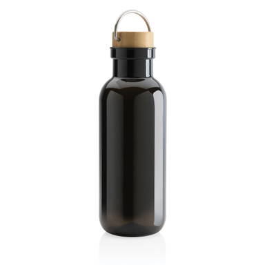 RCS recycled PET fles met bamboe deksel en handvat