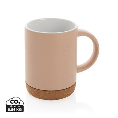 Keramische mok met kurken bodem 280 ml