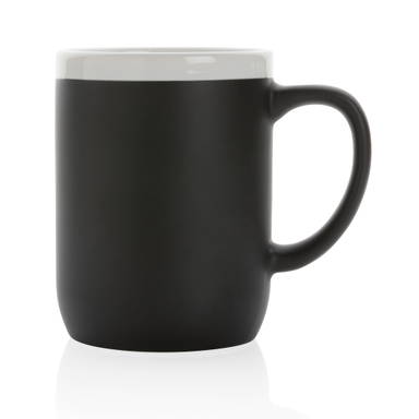 Keramische mok met witte rand 300 ml.