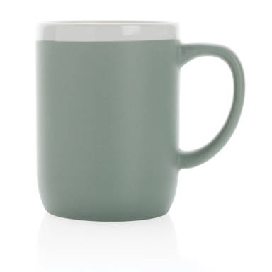 Keramische mok met witte rand 300 ml.