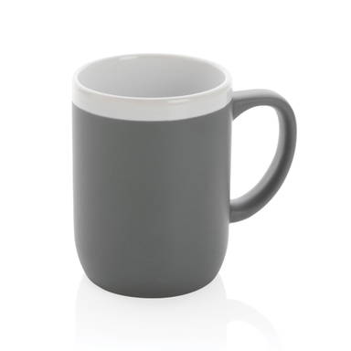 Keramische mok met witte rand 300 ml.
