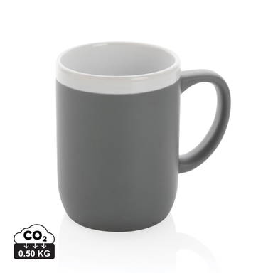 Keramische mok met witte rand 300 ml.