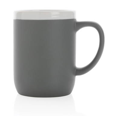Keramische mok met witte rand 300 ml.