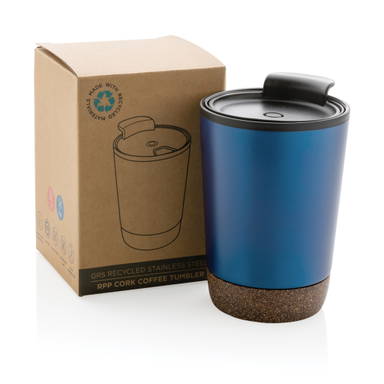GRS gerecycled PP en roestvrijstalen kurk koffiebeker