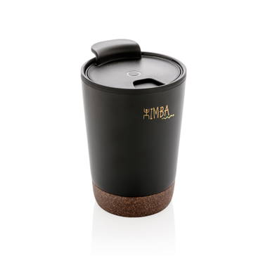 GRS gerecycled PP en roestvrijstalen kurk koffiebeker