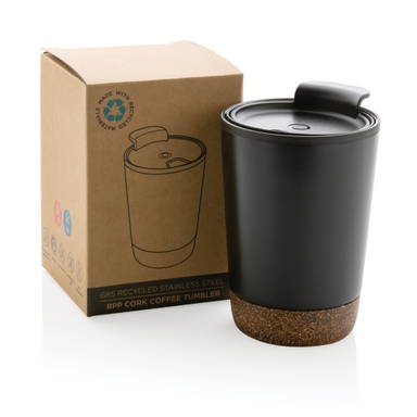 GRS gerecycled PP en roestvrijstalen kurk koffiebeker