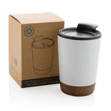 GRS gerecycled PP en roestvrijstalen kurk koffiebeker
