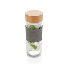 Impact dubbelwandige borosilicaat glazen drinkfles