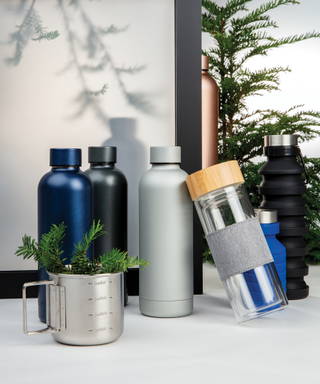 Impact dubbelwandige borosilicaat glazen drinkfles