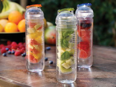 Waterfles met infuser accent