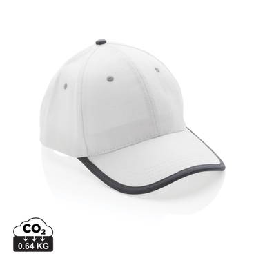 Impact AWARE™ 6 panel 280gr recycled katoen cap met bies