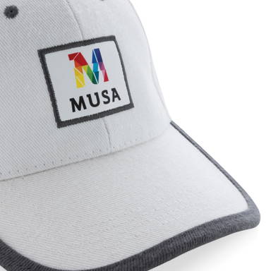 Impact AWARE™ 6 panel 280gr recycled katoen cap met bies