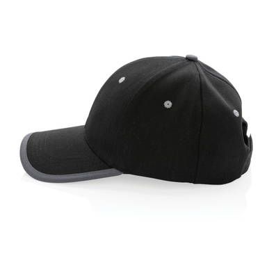 Impact AWARE™ 6 panel 280gr recycled katoen cap met bies