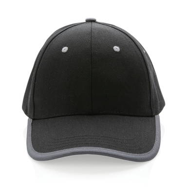 Impact AWARE™ 6 panel 280gr recycled katoen cap met bies