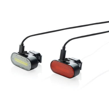 Lumino RCS rplastic USB-oplaadbare fietslamp set