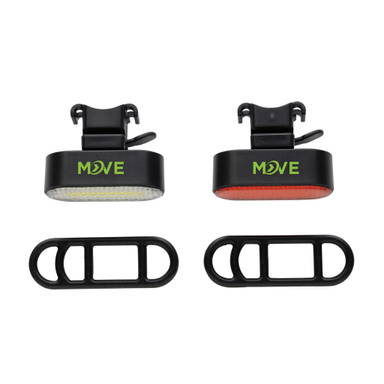 Lumino RCS rplastic USB-oplaadbare fietslamp set